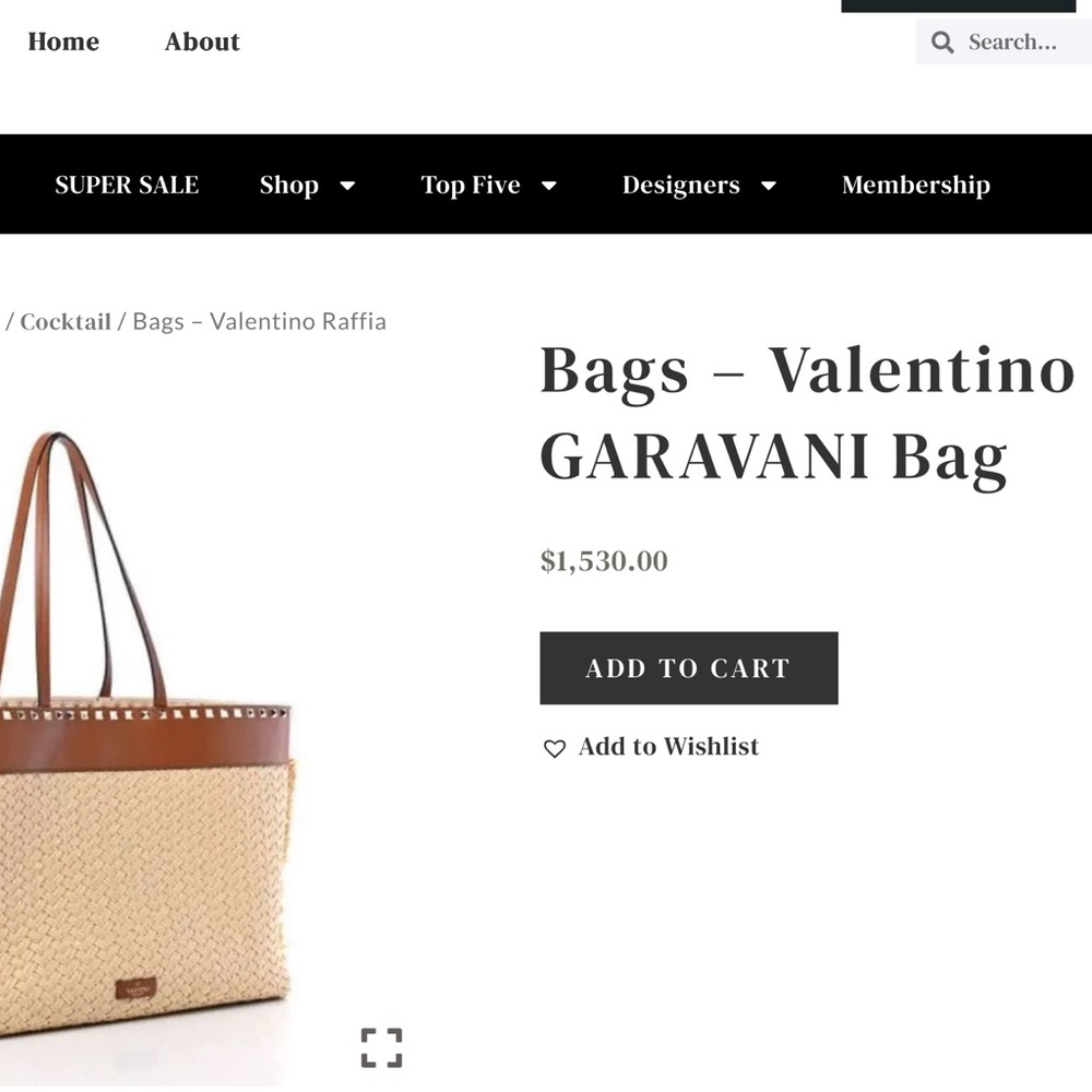 VALENTINO Ráfia  Bag - Picture 6 of 14
